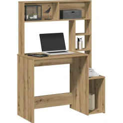 vidaXL Mobiliario De Oficina-Escritorio estantes madera roble artisian 100x45x140 cm