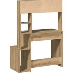 vidaXL Mobiliario De Oficina-Escritorio estantes madera roble artisian 100x45x140 cm