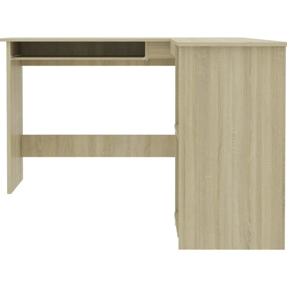 vidaXL Mobiliario De Oficina-Escritorio forma de L madera contrachapada roble 120x140x75 cm