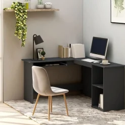 vidaXL Mobiliario De Oficina-Escritorio forma de L madera contrachapada 120x140x75 cm