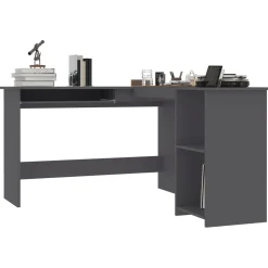 vidaXL Mobiliario De Oficina-Escritorio forma de L madera contrachapada 120x140x75 cm