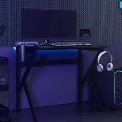 vidaXL Mobiliario De Oficina-Escritorio gaming con patas en forma de K 90x60x75 cm