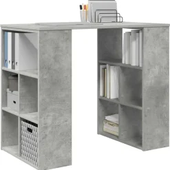 vidaXL Escritorio Gris Concreto 90 x 50 x 75 cm Madera de ingeniería Gris hormig&oacute;n Hot