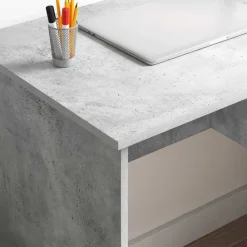 vidaXL Escritorio Gris Concreto 90 x 49 x 75 cm Madera de ingeniería Gris hormig&oacute;n Clearance