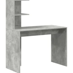 vidaXL Mobiliario De Oficina-Escritorio Gris Concreto 102 x 50 x 124 cm Madera de ingeniería