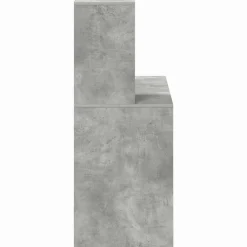 vidaXL Mobiliario De Oficina-Escritorio Gris Concreto 102 x 50 x 124 cm Madera de ingeniería
