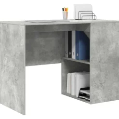 vidaXL Mobiliario De Oficina-Escritorio Gris Concreto 102 x 50 x 75 cm Madera de ingeniería