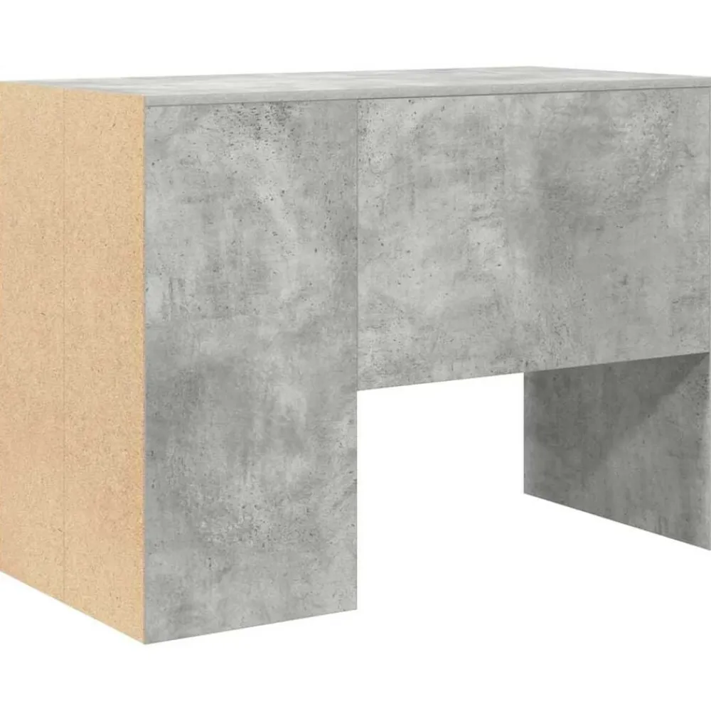 vidaXL Mobiliario De Oficina-Escritorio Gris Concreto 102 x 50 x 75 cm Madera de ingeniería
