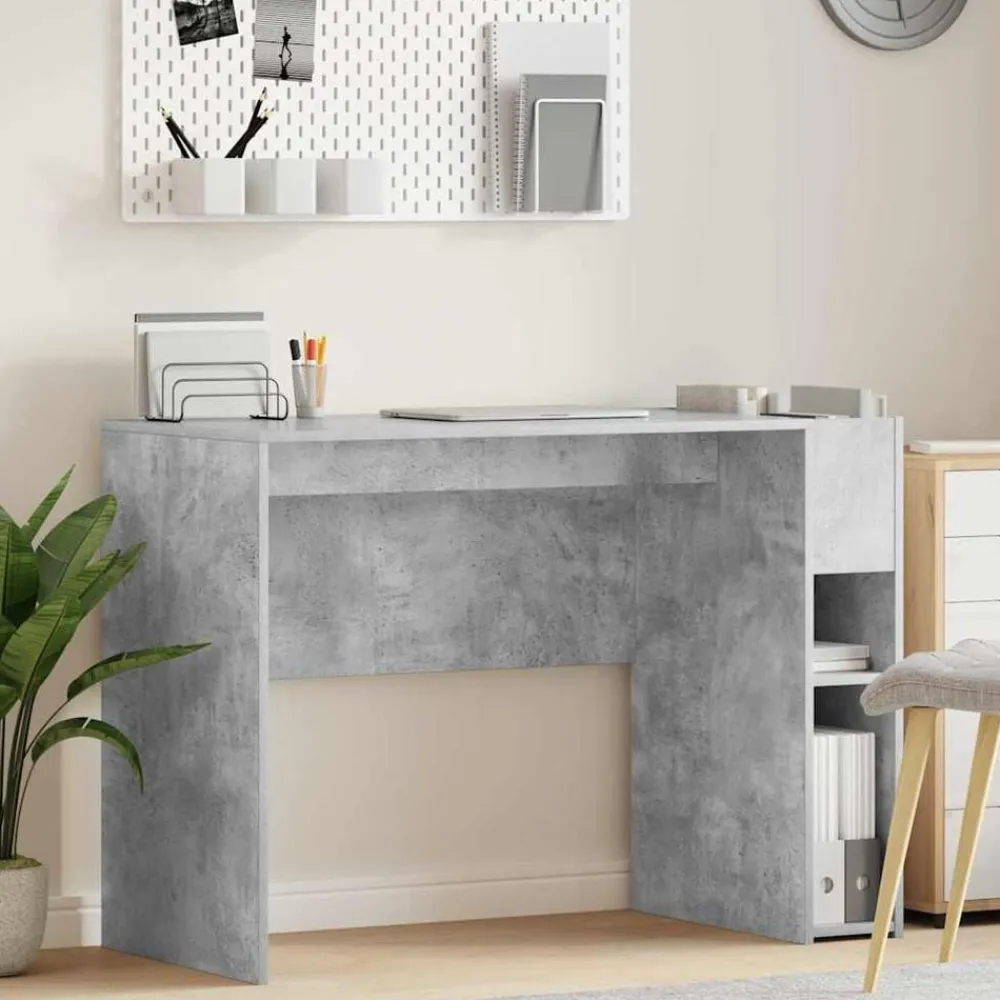 vidaXL Escritorio Gris Concreto 109 x 50 x 78 cm Madera de ingeniería Gris hormigón Outlet