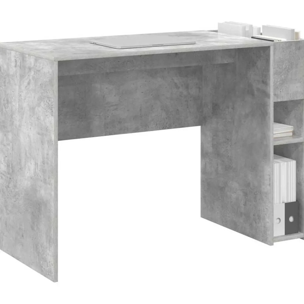 vidaXL Escritorio Gris Concreto 109 x 50 x 78 cm Madera de ingeniería Gris hormigón Outlet