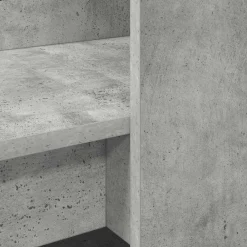 vidaXL Mobiliario De Oficina-Escritorio Gris Concreto 122 x 67 x 145 cm Madera de ingeniería