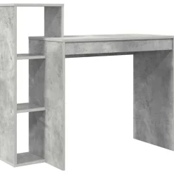 vidaXL Mobiliario De Oficina-Escritorio Gris Concreto 100 x 40 x 90 cm Madera de ingeniería