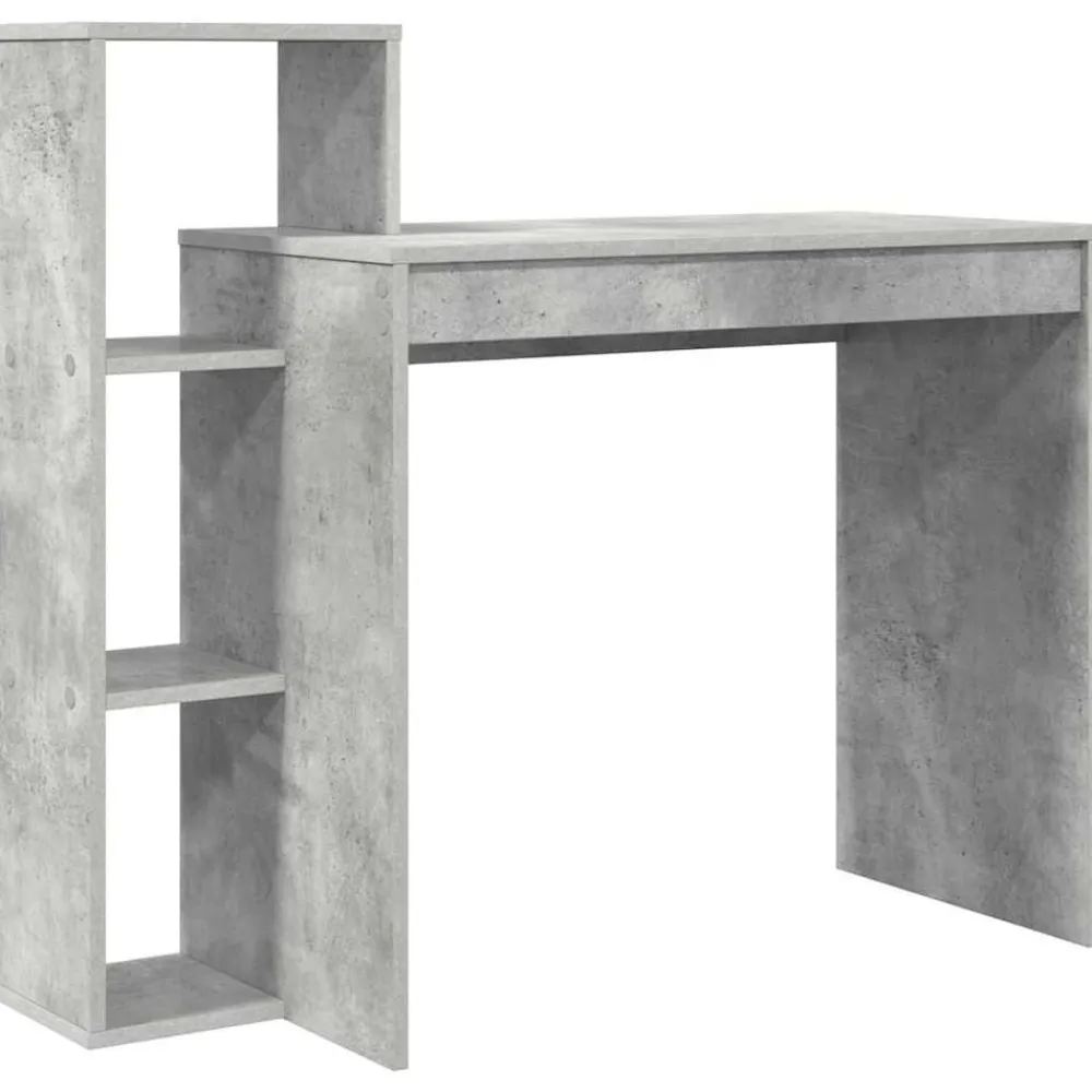 vidaXL Mobiliario De Oficina-Escritorio Gris Concreto 100 x 40 x 90 cm Madera de ingeniería