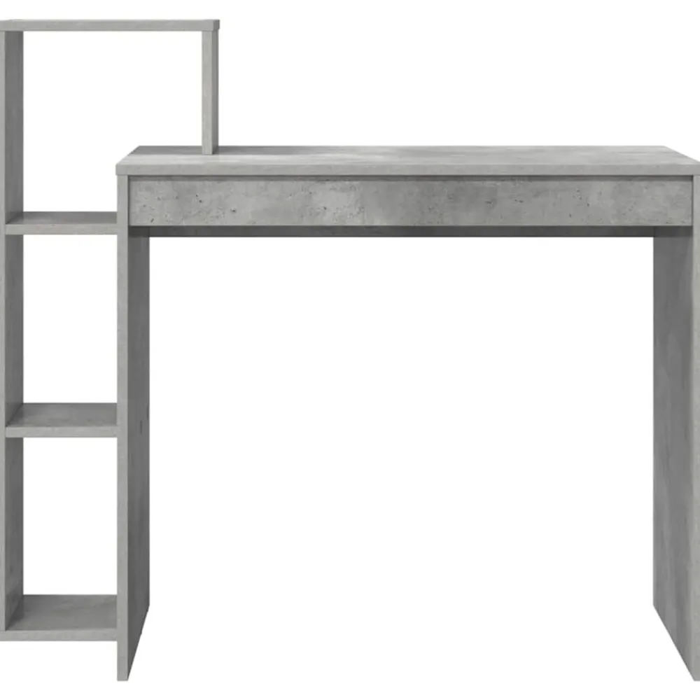 vidaXL Mobiliario De Oficina-Escritorio Gris Concreto 100 x 40 x 90 cm Madera de ingeniería