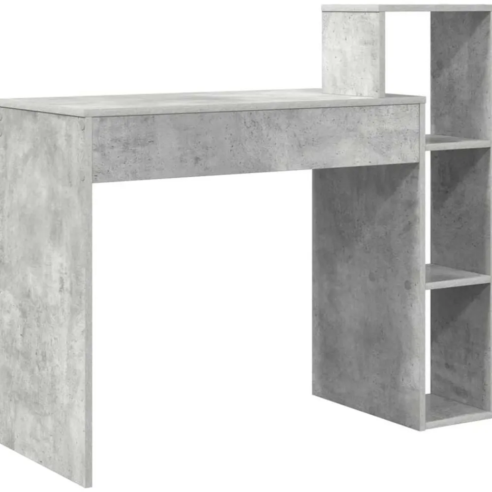 vidaXL Mobiliario De Oficina-Escritorio Gris Concreto 100 x 40 x 90 cm Madera de ingeniería