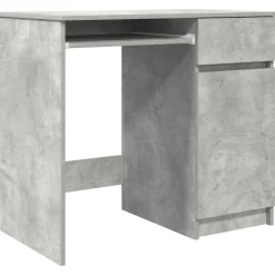 vidaXL Escritorio gris hormigón 86x49x76 cm madera de ingeniería Gris hormigón Discount