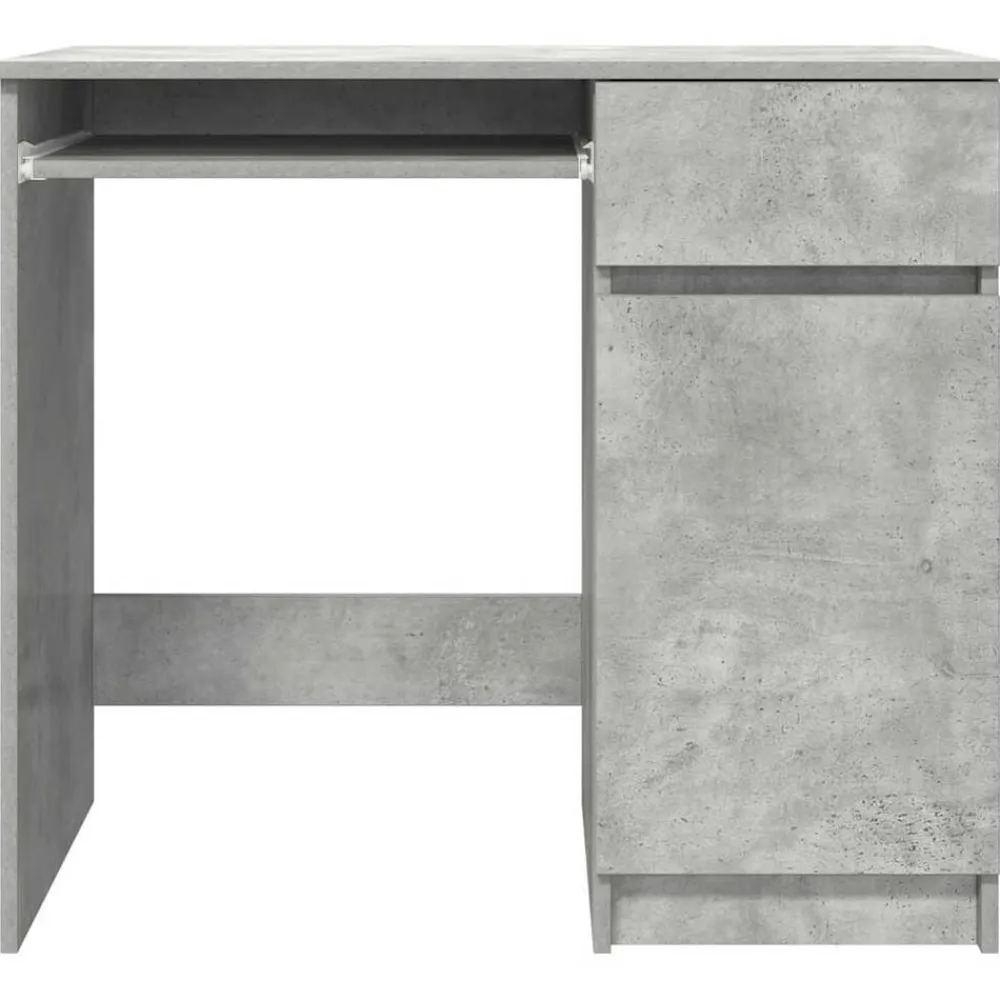 vidaXL Escritorio gris hormigón 86x49x76 cm madera de ingeniería Gris hormigón Discount