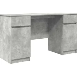 vidaXL Escritorio Gris hormigón 140 x 49 x 76 cm Madera contrachapada Gris hormigón Hot