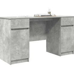 vidaXL Escritorio Gris hormigón 140 x 49 x 76 cm Madera contrachapada Gris hormigón Hot