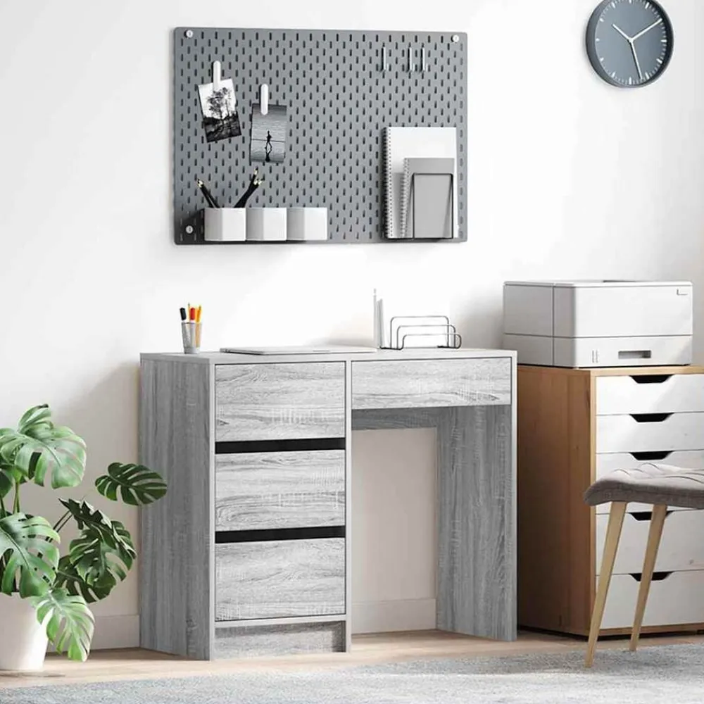 vidaXL Mobiliario De Oficina-Escritorio 90 x 37.5 x 75 cm Madera de ingeniería