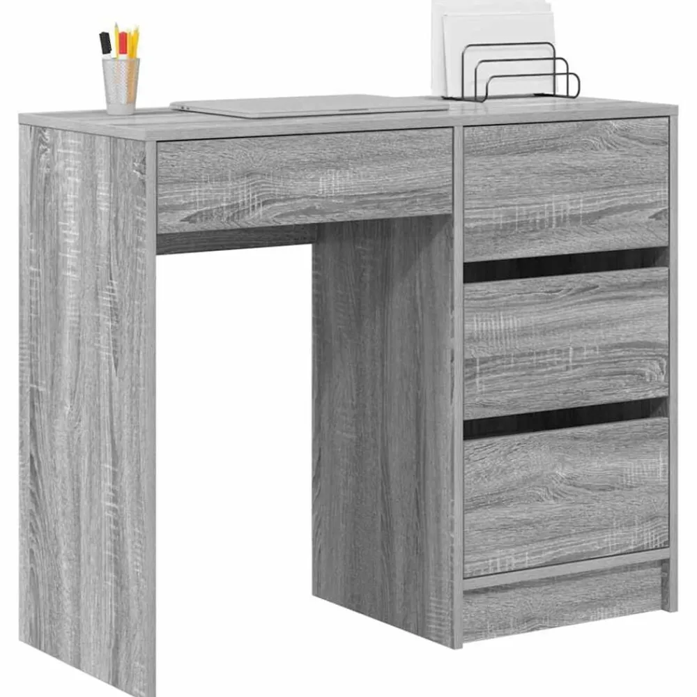 vidaXL Mobiliario De Oficina-Escritorio 90 x 37.5 x 75 cm Madera de ingeniería