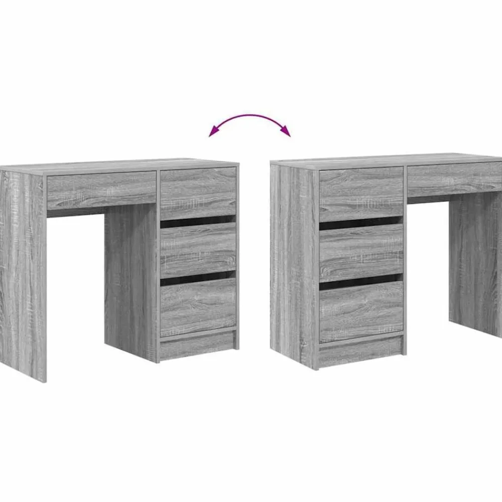vidaXL Mobiliario De Oficina-Escritorio 90 x 37.5 x 75 cm Madera de ingeniería