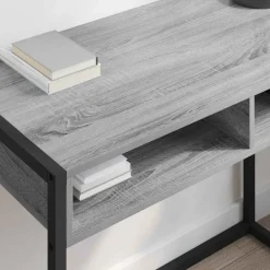 vidaXL Escritorio 100 x 50 x 75 cm Madera contrachapada Gris sonoma New
