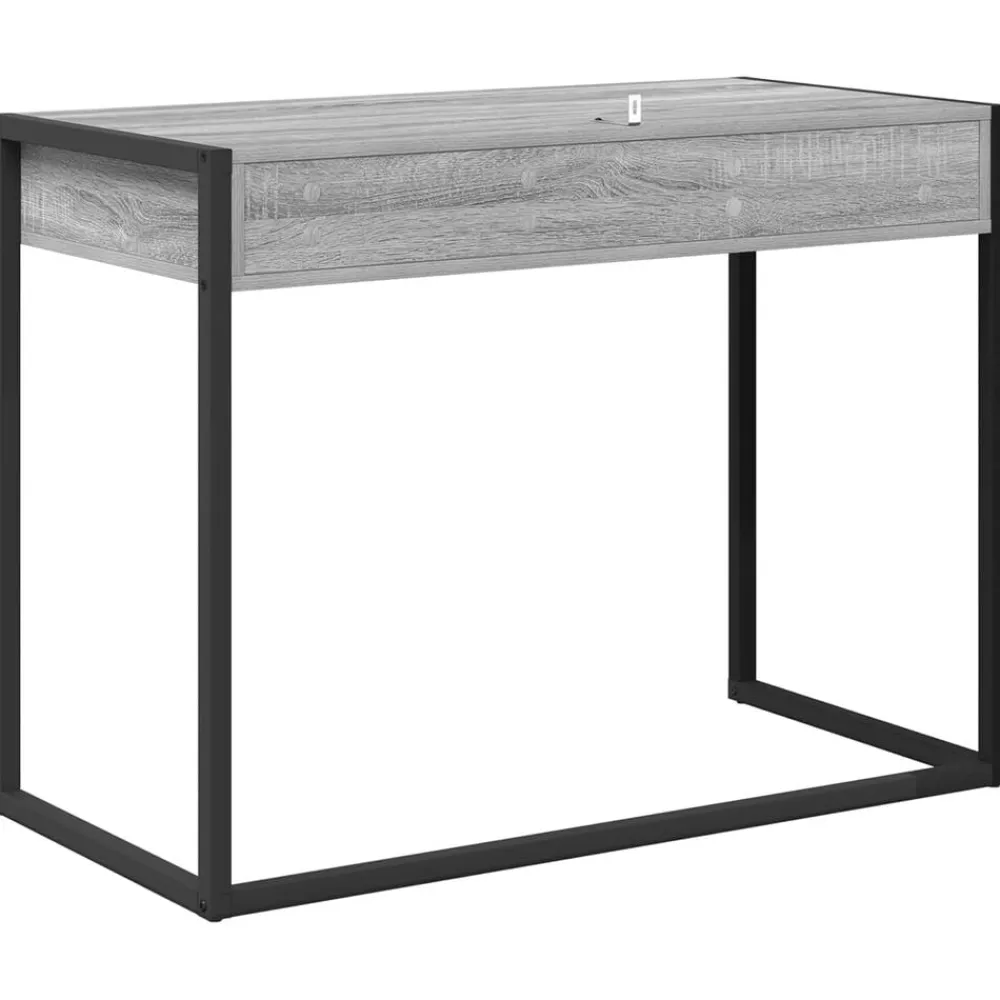 vidaXL Escritorio 100 x 50 x 75 cm Madera contrachapada Gris sonoma New