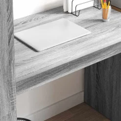 vidaXL Escritorio 113 x 54 x 120 cm Madera de ingeniería Gris sonoma Sale
