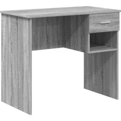 vidaXL Escritorio 90 x 49 x 75 cm Madera de ingeniería Gris sonoma Discount