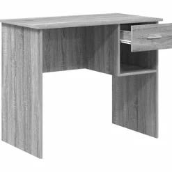 vidaXL Escritorio 90 x 49 x 75 cm Madera de ingeniería Gris sonoma Discount