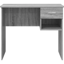 vidaXL Escritorio 90 x 49 x 75 cm Madera de ingeniería Gris sonoma Discount