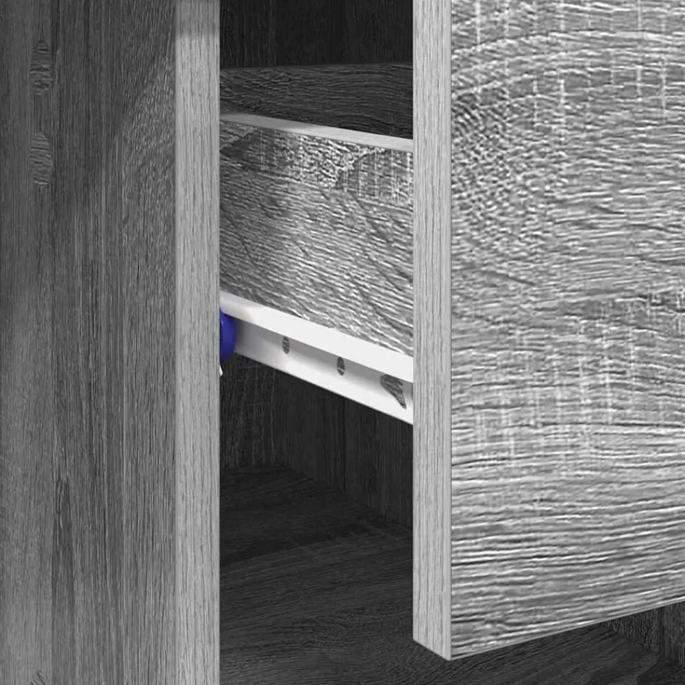 vidaXL Escritorio 90 x 49 x 75 cm Madera de ingeniería Gris sonoma Discount