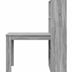 vidaXL Escritorio 122 x 67 x 145 cm Madera de ingeniería Gris sonoma Outlet