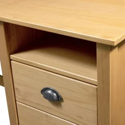 vidaXL Escritorio Hill con 3 cajones madera de pino 120x50x74 cm Marr&oacute;n New