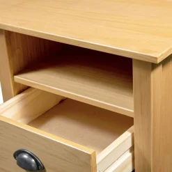 vidaXL Escritorio Hill con 3 cajones madera de pino 120x50x74 cm Marr&oacute;n New