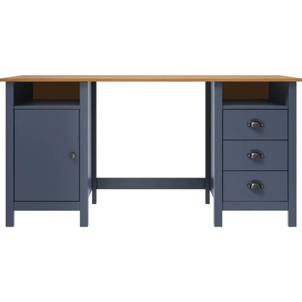 vidaXL Escritorio Hill Range madera de pino 150x50x74 cm Gris Sale