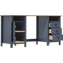 vidaXL Escritorio Hill Range madera de pino 150x50x74 cm Gris Sale