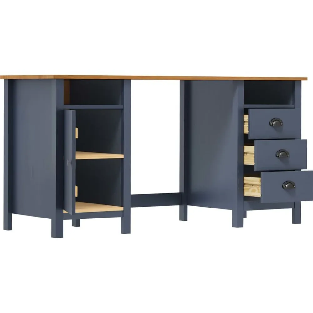 vidaXL Escritorio Hill Range madera de pino 150x50x74 cm Gris Sale