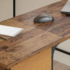 vidaXL Escritorio 141 x 141 x 75 cm Madera contrachapada Madera vieja Hot