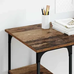 vidaXL Escritorio 140 x 50 x 75 cm Madera contrachapada Madera vieja Clearance