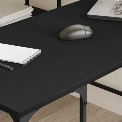 vidaXL Escritorio madera de ingeniería 139x139x75 cm Negro Outlet