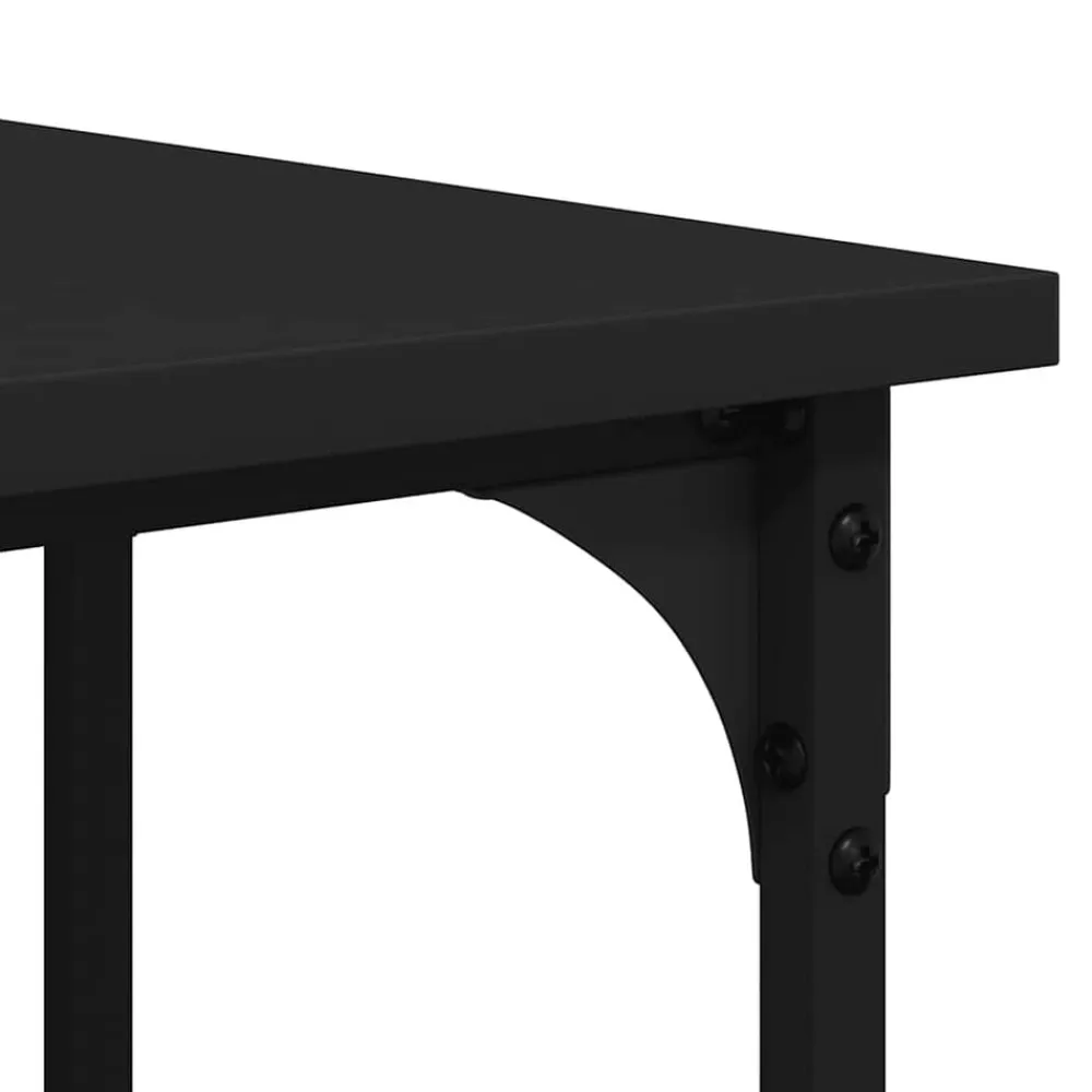 vidaXL Escritorio madera de ingeniería 139x139x75 cm Negro Outlet