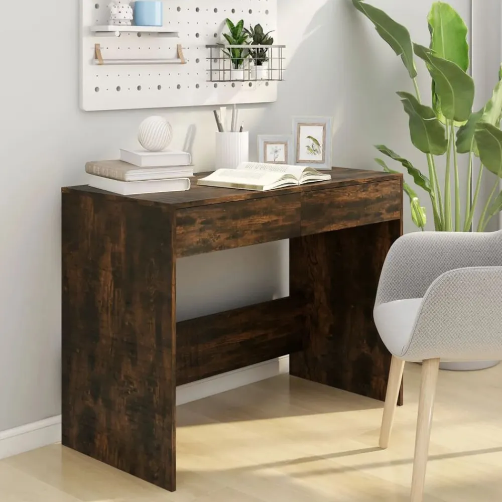 vidaXL Mobiliario De Oficina-Escritorio madera de ingeniería 101x50x76,5 cm