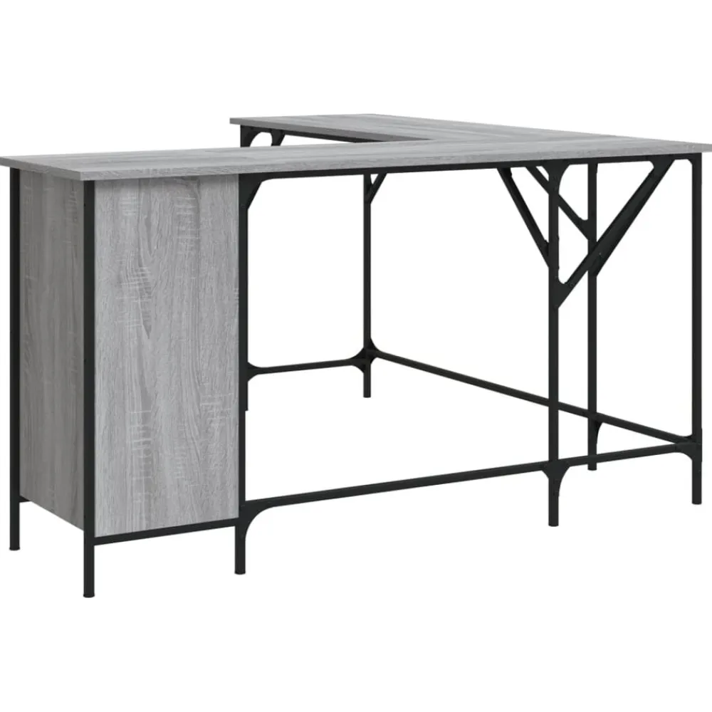 vidaXL Mobiliario De Oficina-Escritorio madera de ingeniería 141x141x75 cm