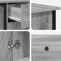 vidaXL Mobiliario De Oficina-Escritorio madera de ingeniería 141x141x75 cm