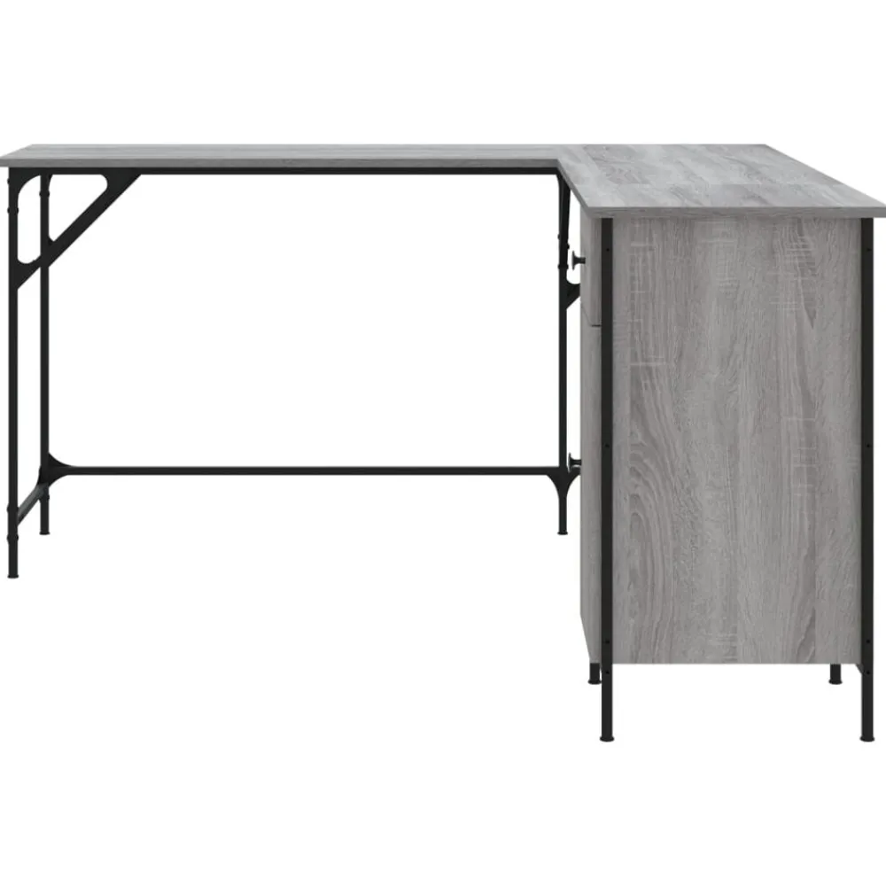vidaXL Mobiliario De Oficina-Escritorio madera de ingeniería 141x141x75 cm