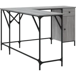 vidaXL Mobiliario De Oficina-Escritorio madera de ingeniería 141x141x75 cm