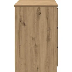 vidaXL Escritorio madera de ingeniería 140x50x77 cm Roble artisan Discount