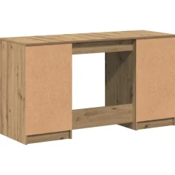 vidaXL Escritorio madera de ingeniería 140x50x77 cm Roble artisan Discount